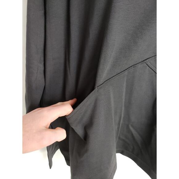 Spirithouse Women's Half Zip Dark Grey Sweatshirt Size M Front Pockets Lagenlook - Picture 3 of 8